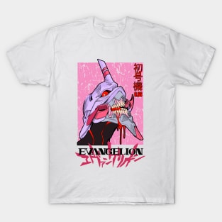 Anime Neon Genesis Evangelion Pink T-Shirt